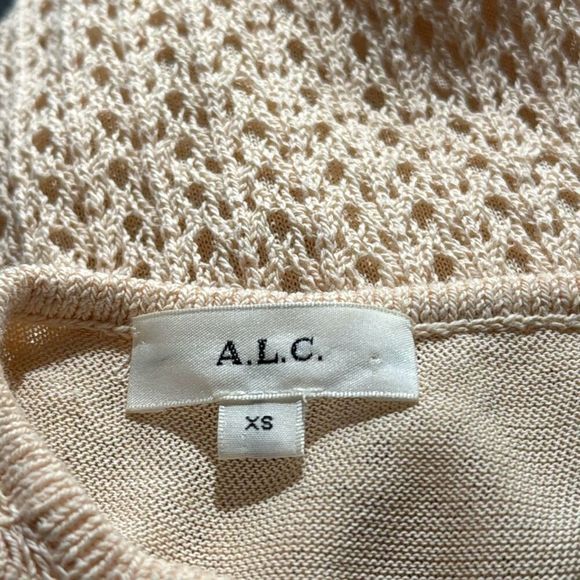 A.L.C. Caitlyn Flounce Knit Dress in Desert Rose EUC Size XS Womens - Picture 4 of 10